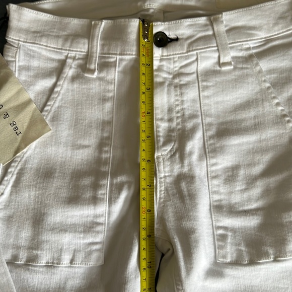 $90 - WHITE Rag and Bone / Jean skinny - folded unfinished cuff - Picture 6 of 11